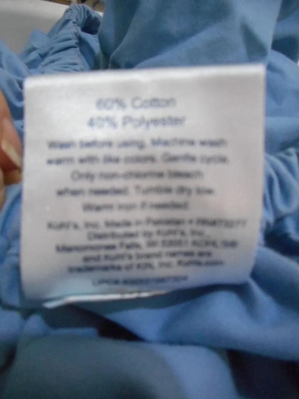Denim blue Twin XL flat and fitted sheet set 60% cotton 40% poly Dorm or home